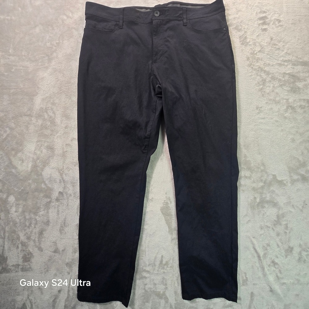 Weatherproof Vintage Mens Black Tech Stretch Pants 40x32 Performance Trousers